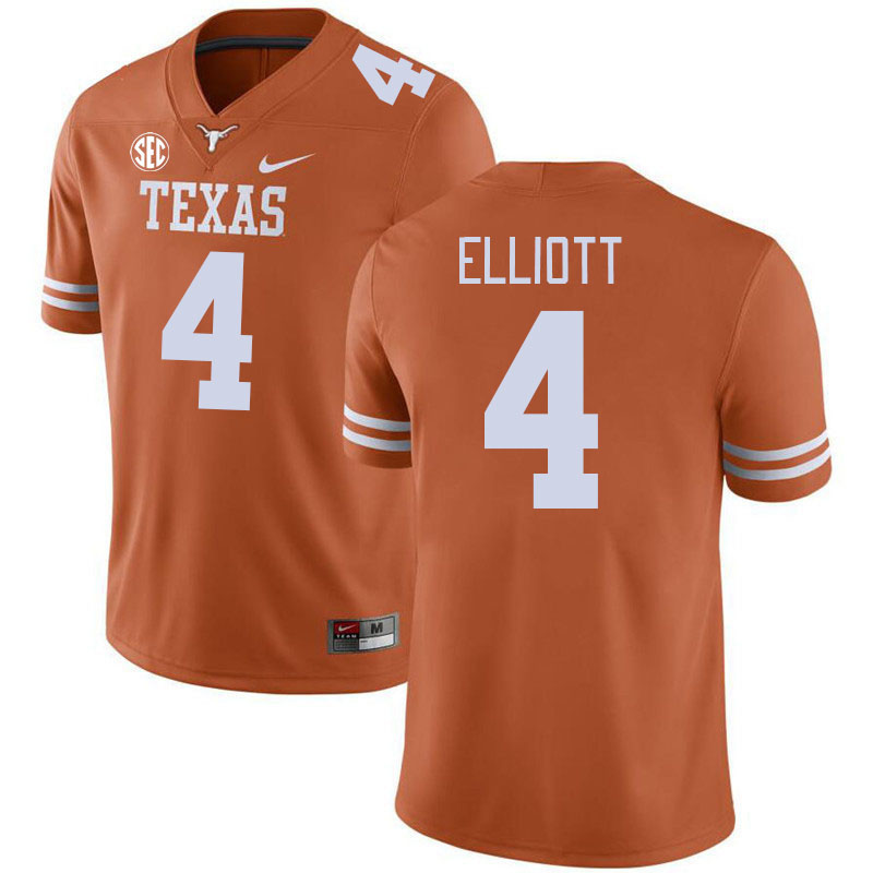 # 4 DeShon Elliott Texas Longhorns Jerseys Football Stitched-Orange